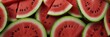 Background of beautiful watermelon slices on frozen surface.Ai Generative