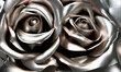Metallic silver rose - background - AI generated
