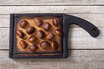 Canvas Print - Autumn food chestnut