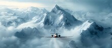 Planes Transport Thrillseekers To Destinations For Exciting Sports Such As Skiing And Surfing. Concept Adventure Travel, Extreme Sports, Airplane Travel, Thrillseeking Activities