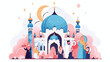 Eid Mubarak or Eid Al Fitr Template Design. Holy Da