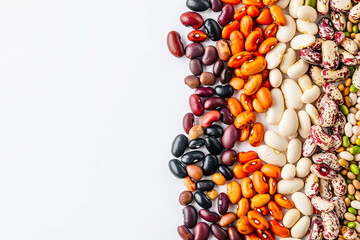 Wall Mural - Beans on a white background