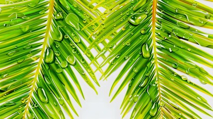 Sticker - palm leaf background