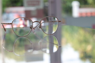 Wall Mural - glasses on table 