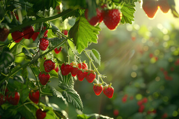 Sticker - strawberrys on a branch