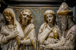 Saints Michael & Gudule cathedral, Brussels, Belgium. Embalming of Jesus (detail)
