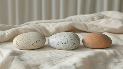 Wall Mural - Pebbles are laid out on the ground.