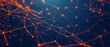 © Who is Danny - Abstract digital network connections with nodes and lines on a dark blue background, concept of connectivity. Generative AI