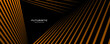 3D brown black dynamic techno background on dark space. Tech banner with rotating triangles style decoration. Modern graphic design element. Motion lines concept for web, flyer, card or brochure cover