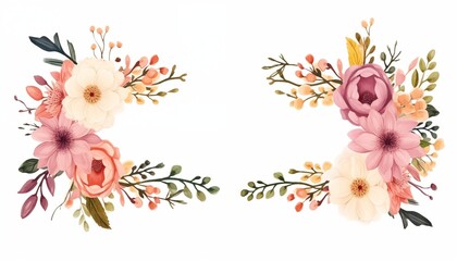 Wall Mural - background with flowers