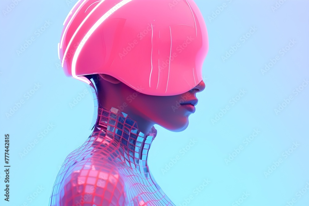 Afrofuturistic Vision A Neon Lit Sci Fi Of Technological Advancement