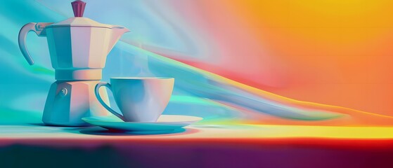 Wall Mural - cup of tea with sugar