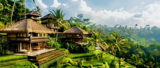 Wall Mural - rice terraces in island