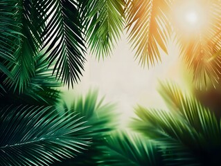 Sticker - palm tree leaves