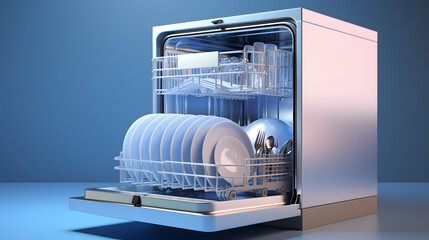 Wall Mural - Dishwasher Icon 3d