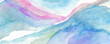Abstract banner painted in pastel color. Textured paper background hand drawn in watercolor 