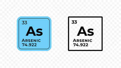 Wall Mural - Arsenic, chemical element of the periodic table vector design