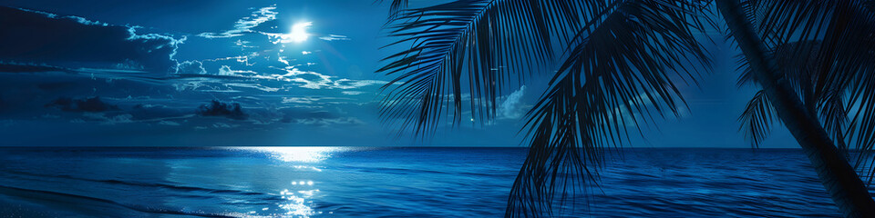 Wall Mural - Turquoise sea and beautiful sky banner