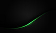 Abstract green line light curve on black with blank space design modern luxury futuristic background vector