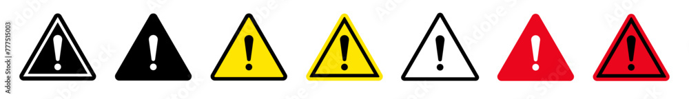 Caution signs. Symbols danger and warning signs. Stock Vector | Adobe Stock