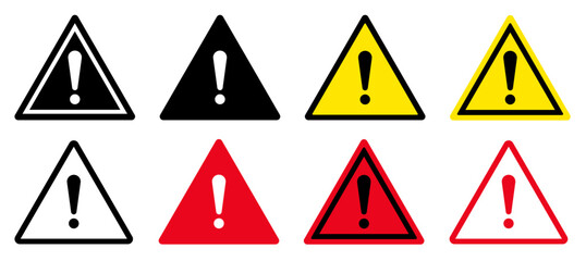 Wall Mural - Caution signs. Symbols danger and warning signs.