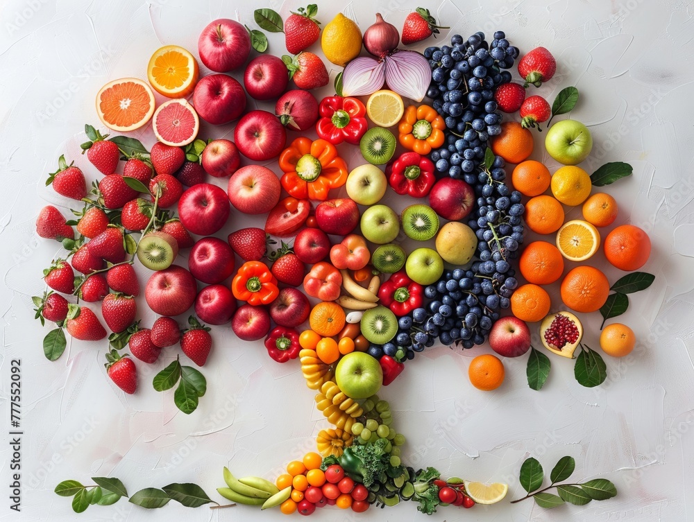 metaphor depicting the connection between nutrition and overall well ...