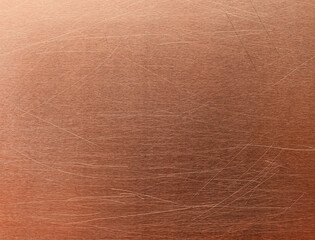 Wall Mural - Copper or Bronze scratched metal plate texture