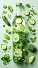  cucumber drink, detox, health, freshness, vegetarianism, lime, mint, cucumbers, water, nutrition, fitness, summer, spa, vitamins, body cleansing, hydration, sugar-free, natural, diet, fortified drink,