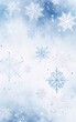 Watercolor snowflakes on a blue background, perfect for a wintery backdrop.