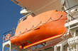 Lifeboat on side of ship