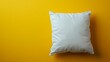 Use Pillow to craft an image with a yellow backdrop, emphasizing selective focus, and leave room for text attractive look