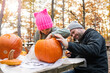 © Bethany Birnie/Stocksy - Pumpkin Carving with Dad
