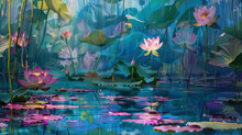 Lilies In The Pond