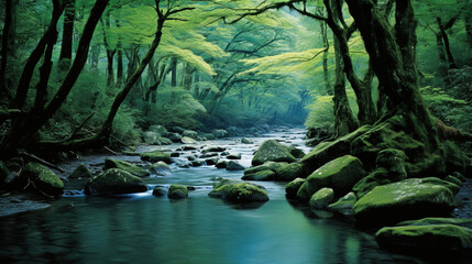 Wall Mural - river in the forest.