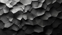 Black White Dark Gray Abstract Background. Geometric Pattern Shape. Line Triangle Polygon Angle. Gradient. Shadow. Matte. 3d Effect. Rough Grain Grungy. Design. Template. Presentation.