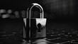 modern padlock image, emphasizing its minimalist design and durable construction, evoking a sense of security and protection.