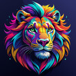 tiger, lion, vector, head, animal, tattoo, face, 