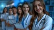 © JovialFox - Portrait of a group of smiling medical students standing in a row