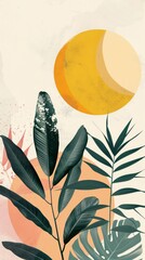 Wall Mural - Abstract summer collage illustration. Trendy collage design
