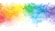 © BrandwayArt - Rainbow Colored Paint Splattered on White Background