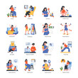 © Vectors Market - Handy Bundle of Prenatal Routine Flat Icons