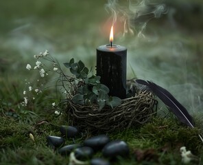 black magic candle.