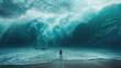 © Anna - dream where person facing a giant wave in their dream, symbolizing overwhelming challenges or emotions