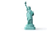 Fototapeta Dziecięca - Statue of Liberty isolated on white background. Independence Day and Memorial Day concept. 4th of July. 3D illustration for banner, poster with copy space