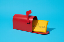 Mailbox With A Letter To Santa