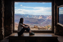 Woman Gazing Grand Canyon