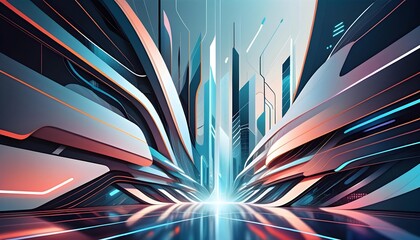 Colorful illustration with multiple shapes