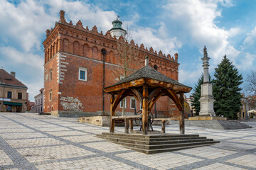 Wall Mural - Old town of Sandomierz town at spring time.