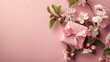 Pink Gift Box with Spring Flowers: A Fresh and Vibrant Composition