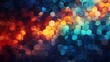 © mikeosphoto - Hexagonal tiles creating a colorful gradient from warm reds to cool blues